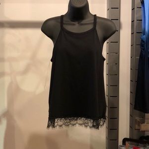 Tres Bien Black Sleeveless High Neck Tank